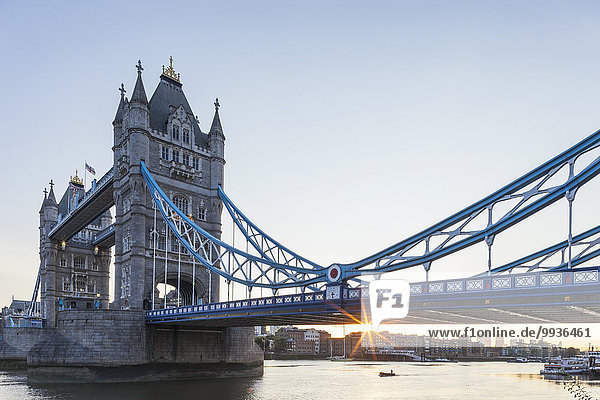 London Hauptstadt Sonnenaufgang Brücke England