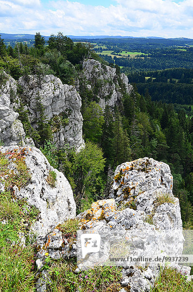 Felsbrocken Panorama Europa Steilküste Reise Aussichtspunkt Schweiz
