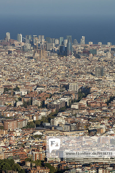 Panorama Stadtansicht Stadtansichten Skyline Skylines Europa niemand Reise Großstadt Architektur Dummheit Fernsehantenne Barcelona Katalonien Spanien