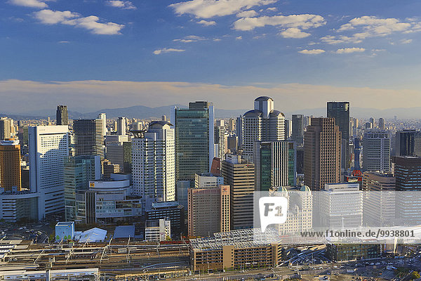 Skyline Skylines Landschaft niemand Reise Großstadt Architektur bunt Tourismus Asien Japan Osaka rund