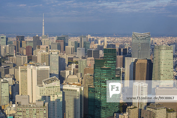 Panorama Skyline Skylines Landschaft niemand Reise Großstadt Tokyo Hauptstadt Architektur Turm bunt Hochhaus Mittelpunkt Tourismus Asien Innenstadt Japan Metropole