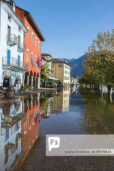 Tag Sonnenlicht Flut Ascona Schweiz