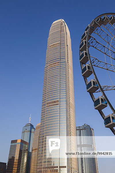 China  Hong Kong  Central  Hong Kong Observation Wheel and The International Finance Centre (IFC)