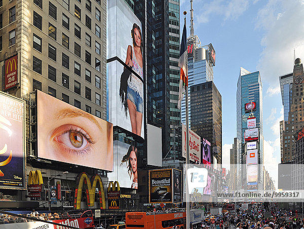 Billboards at Times Square  Manhattan  New York City  New York  USA