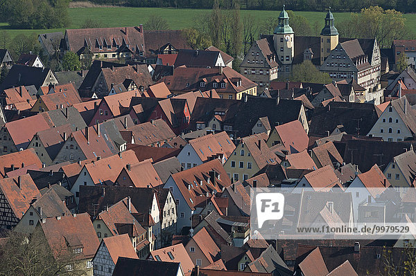 Ausblick vom Michelsberg auf die Altstadt mit dem ehemaligen Schloss  Hersbruck  Mittelfranken  Bayern  Deutschland  Europa