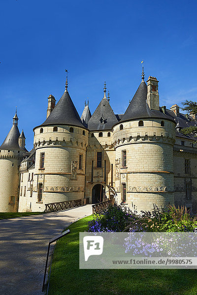 Im 15. Jahrhundert erbautes Schloss Château de Chaumont  Chaumont-sur-Loire  Département Loir-et-Cher  Frankreich  Europa