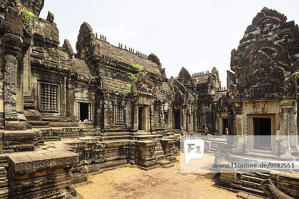 Innenhof mit Mandapa  Banteay Samre Tempel  Angkor  Provinz Siem Reap  Kambodscha  Asien