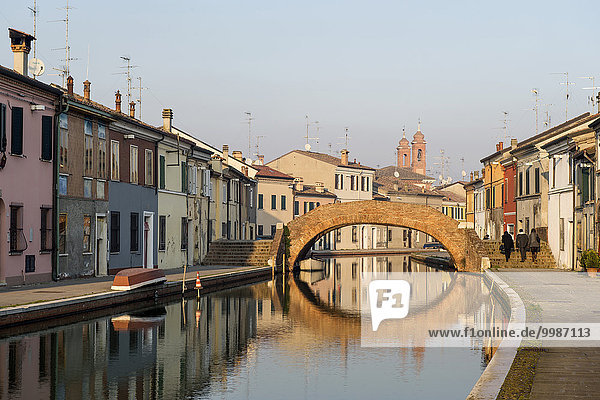 Italy  Emilia Romagna  Comacchio  canal in town centre