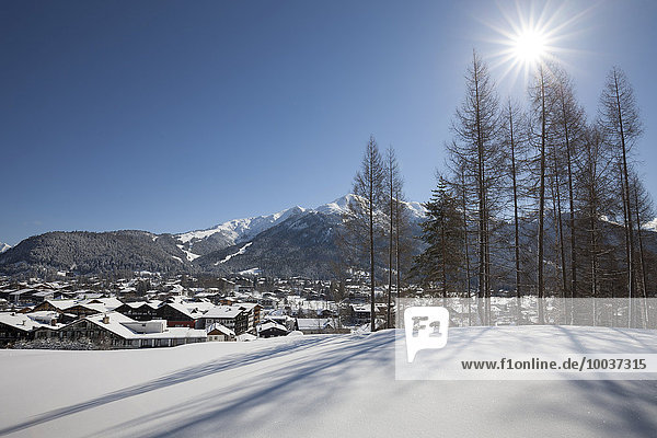Winterlandschaft  Karwendelgebirge  Seefeld  Tirol  Österreich  Europa
