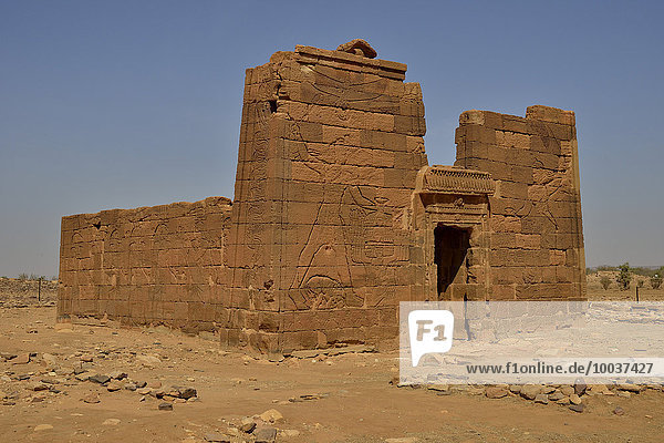 Löwen-Tempel für den Löwen-Gott Apedemak Naga Nubien Nahr an-Nil Sudan Afrika