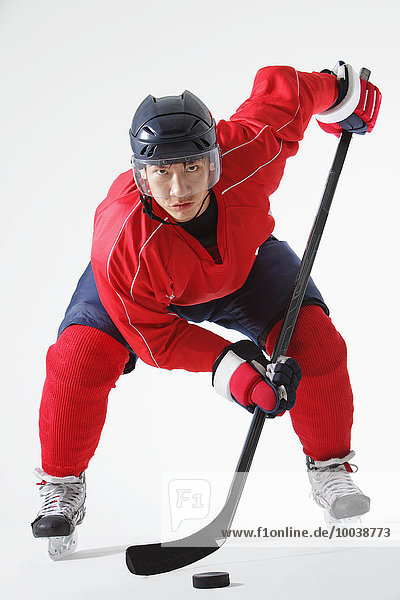 Young Male Ice Hockey Player