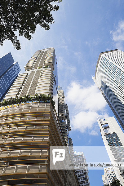 Republik Singapur  Singapur  Wohnhochhaus One Shenton Tower und andere Wolkenkratzer