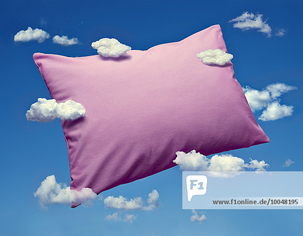 Pillow and clouds  dreaming and sleep