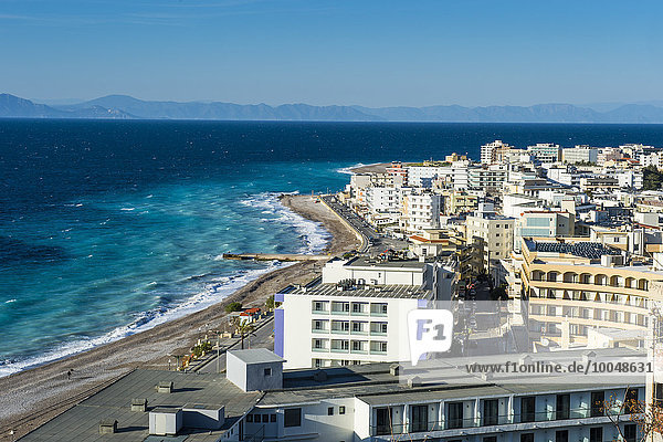 Griechenland  Rhodos  Die neue Stadt an der Küste