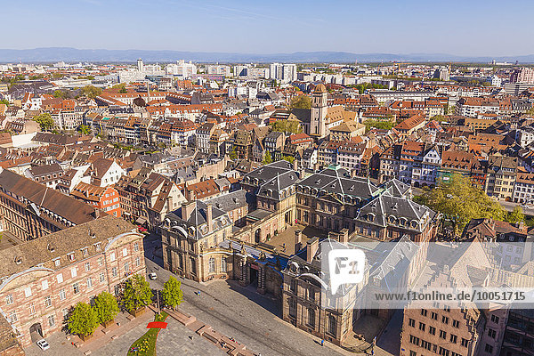 Frankreich  Elsass  Straßburg  Blick über Altstadt und Palais Rohan