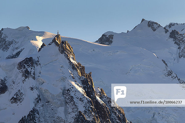 Bergstation Aiguille du Midi  Chamonix-Mont-Blanc  Rhône-Alpes  Frankreich  Europa