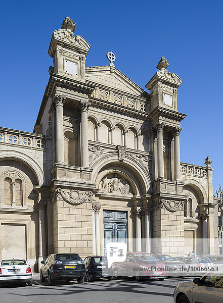 Église de la Madeleine  Magdalenenkirche  Taufkirche von Paul Cézanne  Fassade 19. Jh.  Altstadt  Aix-en-Provence  Provence-Alpes-Côte d'Azur  Frankreich  Europa