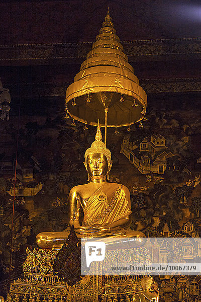 Bangkok Hauptstadt Asien Buddhastatue Thailand