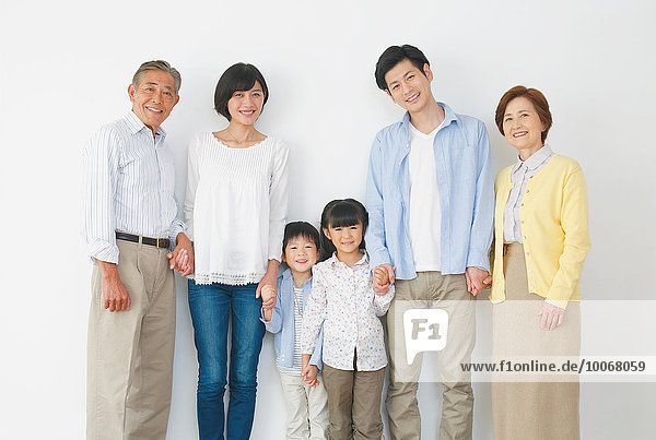 Three-generation Japanese family