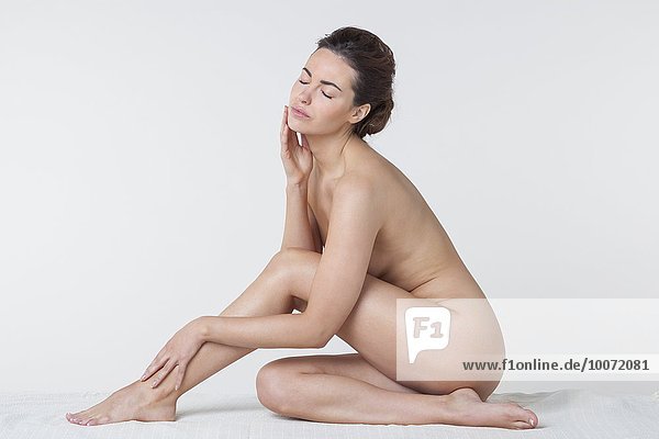 Woman sitting in a spa