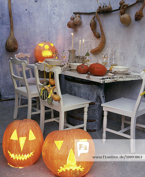 Tischdekoration für Halloween