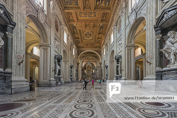 Inside the archbasilica of St. John Lateran  Rome  Lazio  Italy  Europe