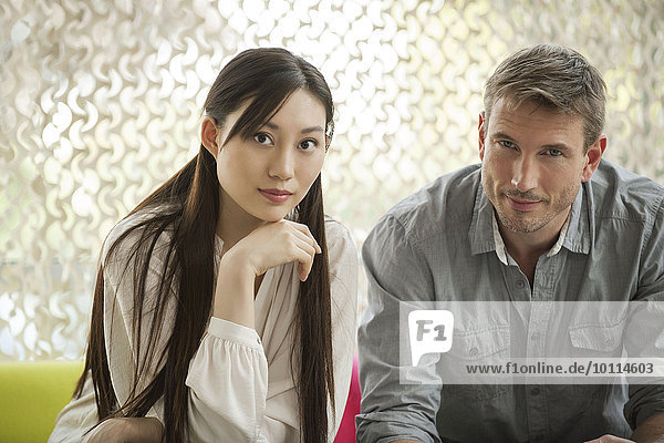 Couple seated together  portrait