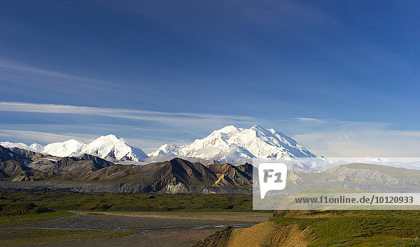 Schneebedeckter Mount McKinley  Denali-Nationalpark  Healy  Alaska