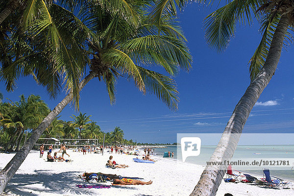 Strandleben,  Smathers Beach,  Key West,  The Keys,  Florida,  USA,  Nordamerika