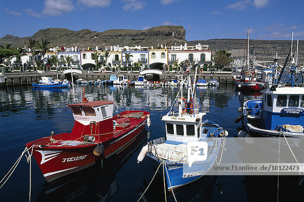 Fischerhafen von Puerto de Mogan  Gran Canaria  Kanaren  Spanien  Europa