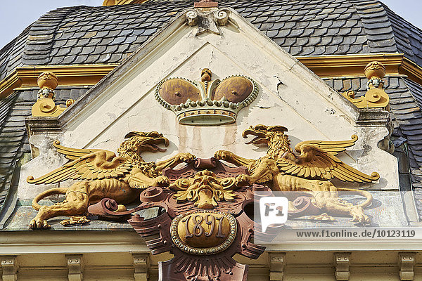 Restaurant Hanavsky-Pavillon  Giebel Detail  Prag  Tschechien  Europa