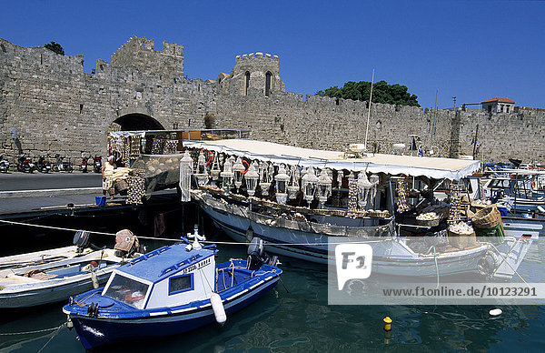 Hafen  Rhodos-Stadt  Rhodos  Dodekanes  Griechenland  Europa