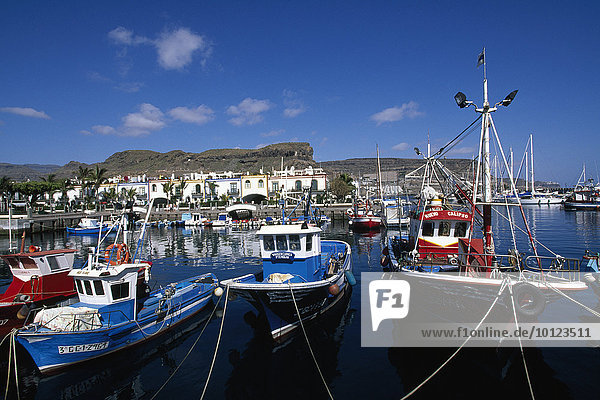 Fischerhafen  Puerto de Mogan  Gran Canaria  Kanaren  Spanien  Europa