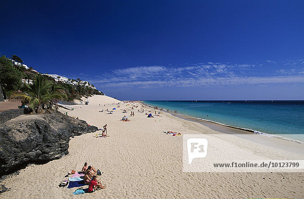 Beach of Morro Jable  Fuerteventura  Canary Islands  Spain  Europe