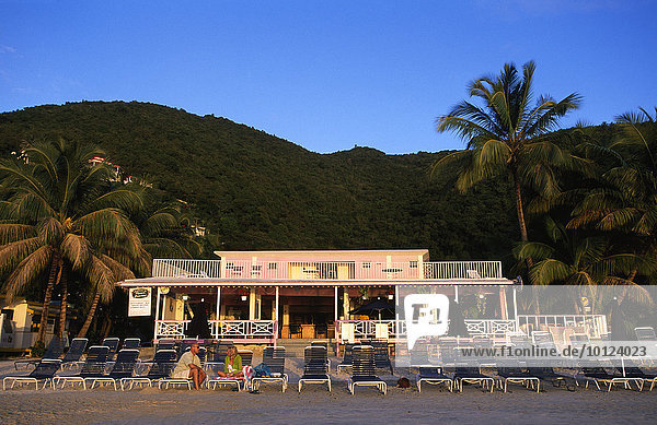 Rhymers Hotel an der Cane Garden Bay auf der Insel Tortola  Britische Jungferninseln  Karibik  Nordamerika