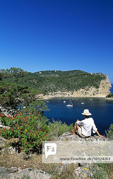Küste bei Sant Miguel  Ibiza  Balearen  Spanien  Europa