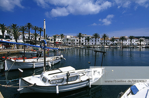 Fischerboote in Fornells  Menorca  Balearen  Spanien  Europa