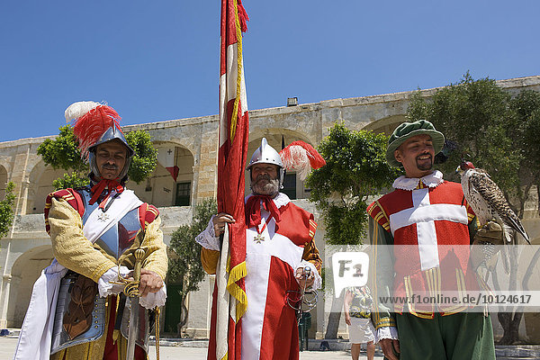 In Guardia Parade at Fort St Elmo  Valletta  Malta  Europe