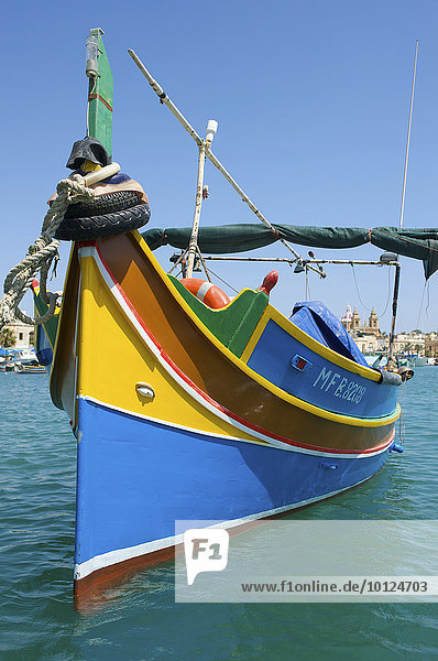 Fischerboot in Marsaxlokk  Malta  Europa