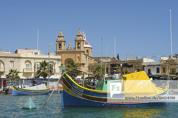 Fischerboot in Marsaxlokk  Malta  Europa