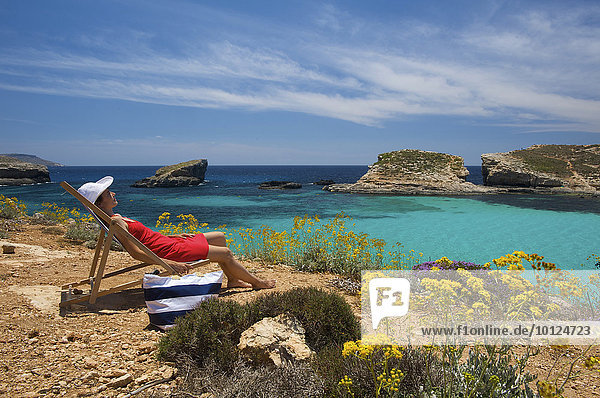 Blaue Lagune von Comino  Malta  Europa