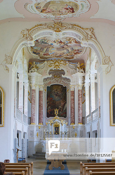 St. Sebastiankapelle,  Wertach,  Allgäu,  Bayern,  Deutschland,  Europa