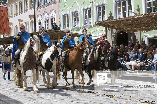 Taenzelfest festival in Kaufbeuren  Allgaeu  Bavaria  Germany  Europe