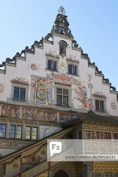 Rathaus mit Freitreppe  Lindau  Bayern  Deutschland  Europa