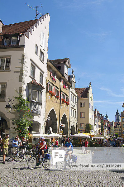 Maximilianstraße in der Altstadt  Lindau  Bayern  Deutschland  Europa