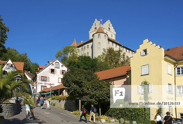 Burg Meersburg oder Altes Schloss in Meersburg  Bodensee  Baden-Württemberg  Deutschland  Europa