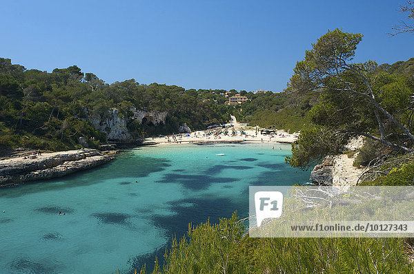 Cala Santanyi mit Strand  Mallorca  Balearen  Spanien  Europa