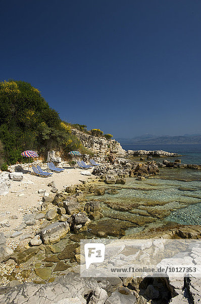 Strand von Kassiopi  Korfu  Ionische Inseln  Griechenland  Europa