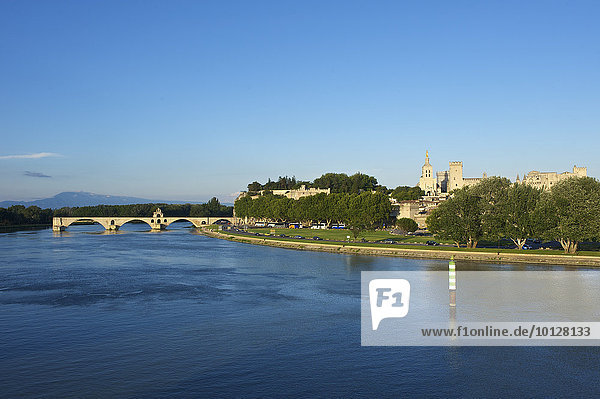 Pont Saint-Benezet bridge over the Rhone River  Avignon  Provence  Region Provence-Alpes-Côte d?Azur  France  Europe
