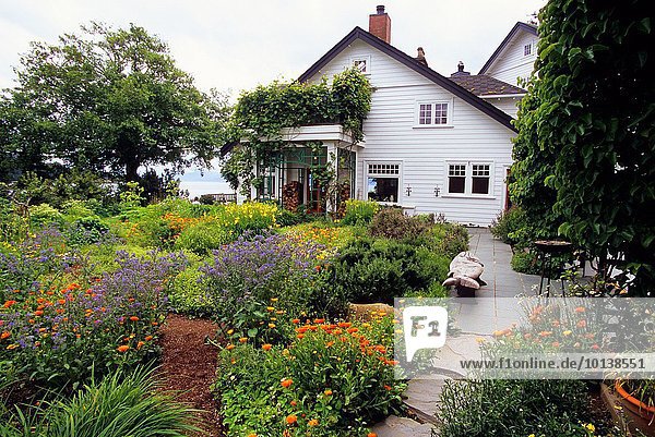Hafen Wohnhaus Garten Insel britisch Kanada Vancouver